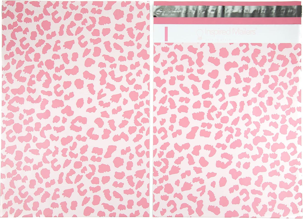 Rose Gold Cheetah Poly Mailers 10x13, 100 Pack - photo 3