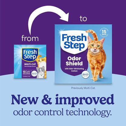 Odor Shield Multi-Cat Clumping Clay Cat Litter, Low Dust, 14 lb - photo 2