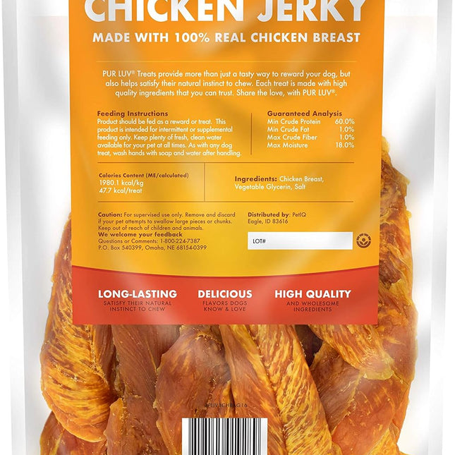 Chicken Jerky Dog Treats, Made with 100% Real Chicken Breast, 16 Ounces, Healthy, Easily Digestible - photo 2