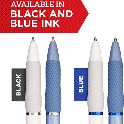 Sharpie S-Gel Gel Pens Medium Point (0.7mm) Frost Blue Body Black Gel Ink Pens 4 Count