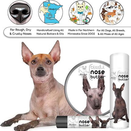The Blissful Dog Xoloitzcuintli Nose Butter, Versatile Dog Nose Balm for Dry Nose, Handcrafted Nose Moisturizer, Easy-to-Apply Dog Essentials, Unscented, 0.15 oz.