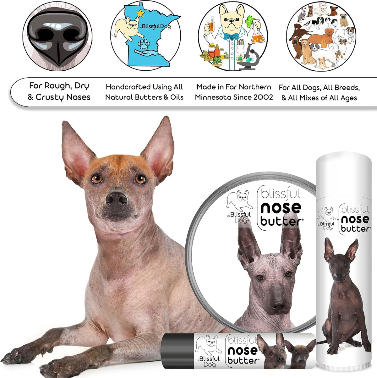 Xoloitzcuintli, Versatile Dog Nose Balm for Dry Nose, Nose Moisturizer, Easy-to-Apply Dog Essentials - photo 3