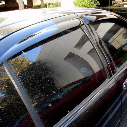 Tuningpros Window Visor Compatible with 2001-2007 Mazda Tribute, DGWV2-317 Outside Mount Deflector Rain Guard Dark Smoke, 4 Pcs Set