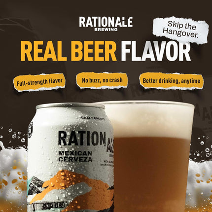 Rationale Brewing Non Alcoholic - Variety 12 Pack - Beer, Japanese, Mexican, Kolsch and West Coast IPA, Premium Craft NA Beer, Low Calorie Zero Alcohol Alternative, Award Winning, 12oz Cans
