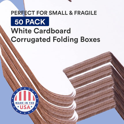 BOX USA Shipping Boxes Small 10"L x 4"W x 4"H, 50-Pack | Corrugated Cardboard Box for Packing, Moving and Storage