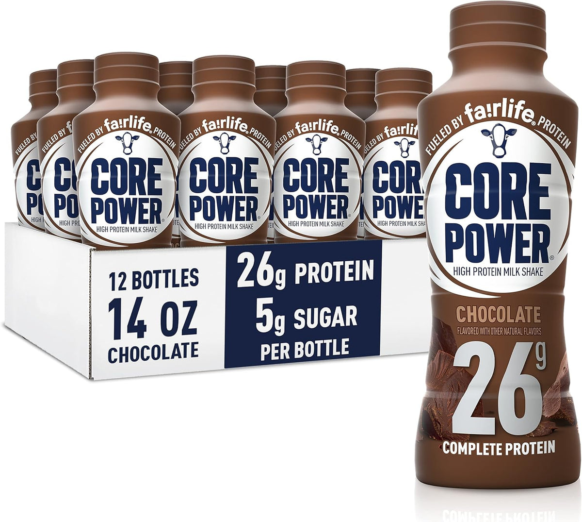 Chocolate Protein Shake, 26g Bottle, 14 fl oz, 12 Pack