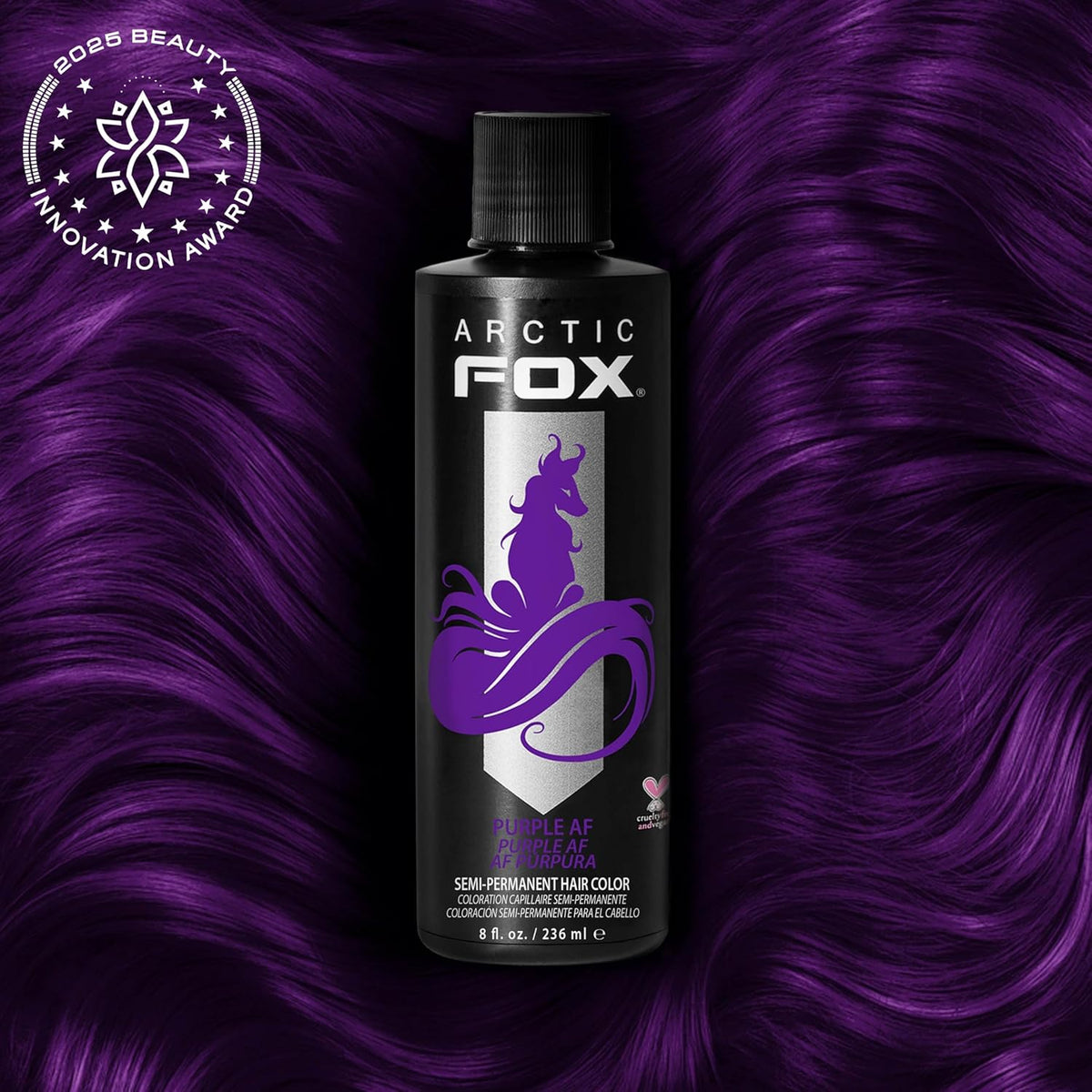 Purple Semi-Permanent Hair Dye - Vegan, Cruelty-Free, Ammonia-Free, Conditioning - 8 Fl Oz - photo 2