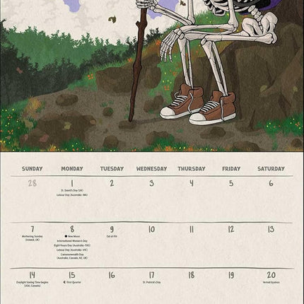 Death Takes a Holiday 2027 Wall Calendar