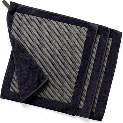 CACHIL 3 Pcs Clay Towel - Auto Detailing Clay bar Towel - Decontaminate Paint and Glass for Smoth Washing - Improve Wax and Sealant Bonding, Enhance Gloss and Color Depth - 12" x 12"（Black）
