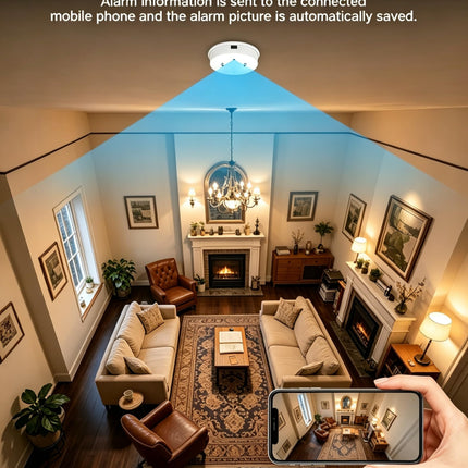 HD 1080P Hidden Camera Smoke Detector WiFi Cameras Wireless Small Spy Nanny Cam with Motion Detection, Indoor Camera for Home Security