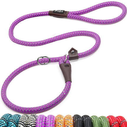 Durable Slip Lead Dog Leash, 6 FT x 1/2" Dog Training Leash, Black