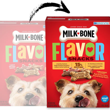 Milk-Bone Flavor Snacks Dog Treats, Small Biscuits, 24 Ounce