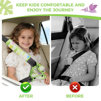 Kids Seat Straps Cover Pad, Child Shoulder & Belly Comfort Cushion Set, Universal Seat Strap Cover for - photo 5