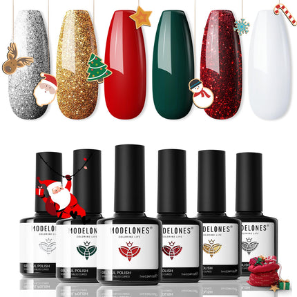 Nude Gel Nail Polish Set 6Colors Pink Milky White Brown