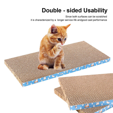 8 Packs in 1 Cat Scratch Pad, Cat Scratcher Cardboard,Reversible,Durable Recyclable Cardboard, Premium Scratch, Suitable for Cats to Rest, Grind Claws and Play (0.8" H(8 Packs))