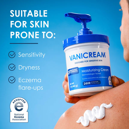 Moisturizing Cream, Body & Face Moisturizer, 16 Oz Pump Dispenser