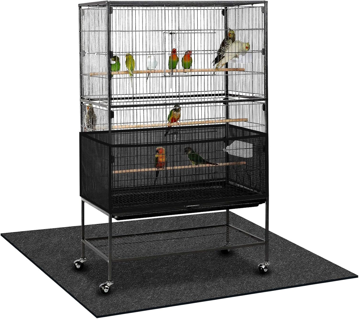 48 x 36 Inch Bird Cage Mat with Adjustable Seed Catcher