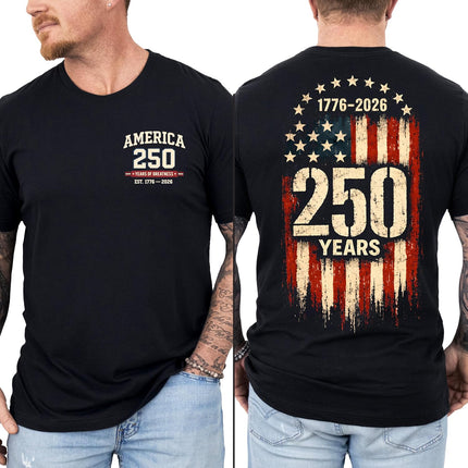 USA 250th Anniversary Shirt, 1776-2026 Patriotic Tee, USA 4th of July 250 Years of Freedom T Shirt, 4th of July Shirt, We The People American Flag Shirt