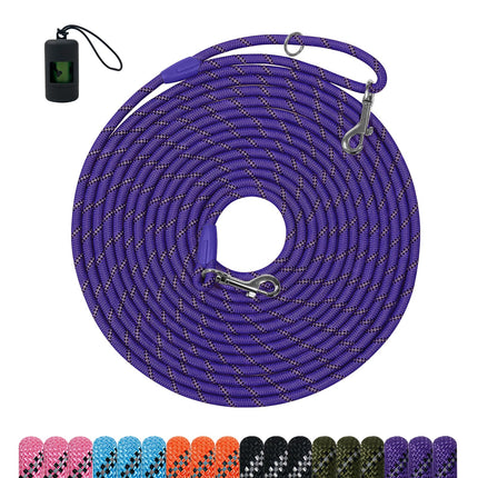 Long Dog Training Leash，Heavy Duty Reflective Rope Lead for Small Medium Large Dogs ，6FT 10FT 15FT 30FT 50FT for Training, Walking, Backyard, Camping