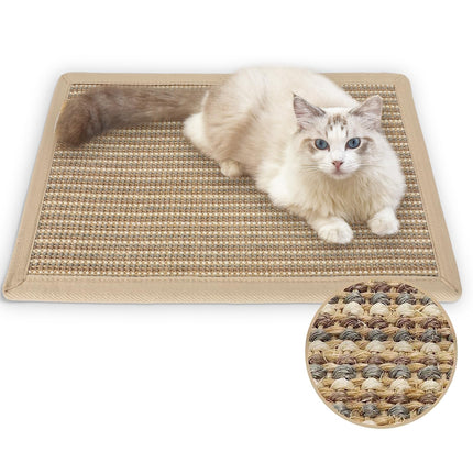 Cat Scratcher Mat, 23.6 X 15.7 Inch Natural Sisal Cat Scratch Mat