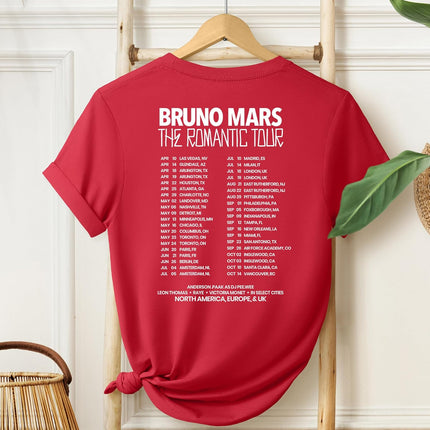 The Romantic Tour 2026 Concert Dates Tshirt, Bruno Fan Concert Shirt, RNB Fans Graphic T-Shirt, Unisex Adult S – 2XL