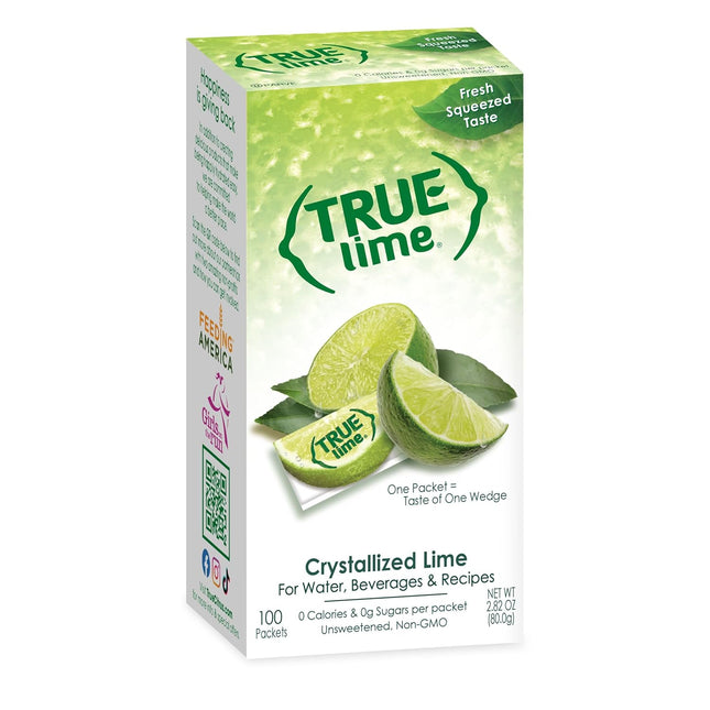 100ct (Pack of 1) - Water Enhancer - Bulk Dispenser - 0 Calorie Drink Mix Packets For Water - Sugar Free Lime Flavoring Powder Packets