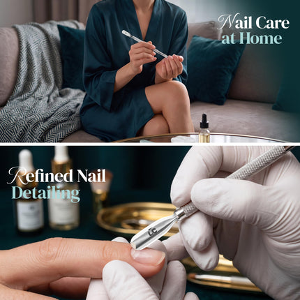 Cuticle Pusher Tool & Spoon Nail Cleaner