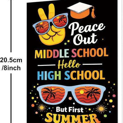 8th Grade Graduation Gifts Card for Boys Girls,Funny 2026 Middle School Graduation Cards Gifts Decorations for Son Daughter Granddaughter Grandson Niece Nephew Family Teens