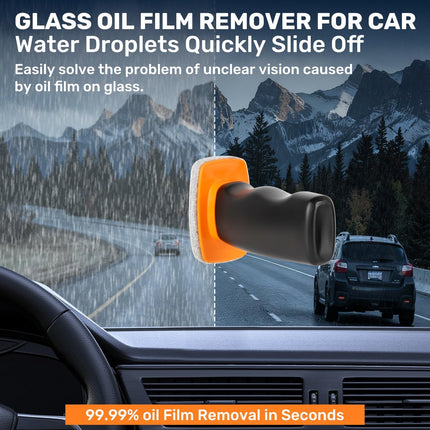 Car Oil Film Cleaner,Glass Emulsion Cleaner,Handle Oil Film Remover&Windshield Cleaner For Cars Window, Glass Emulsion, Crystal Clear View