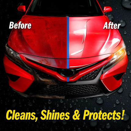 Car Wax Spray and Ceramic Coating for Cars - 3 in 1 Waterless Car Wash and Detailing - Quick Effect Coating Agent for Car - High Gloss Car Coating Spray, Shiny Car Stuff by Shine Armor - 8FlOz