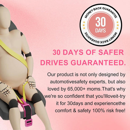 Mimibelt Pregnancy Seat Belt Covers for More Comfort, Universal Compatible with All Cars (Pink 1 PCS)