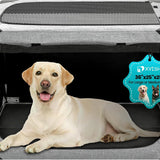 Light Grey 36 x 25 x 25 Inch Portable Foldable Dog Crate