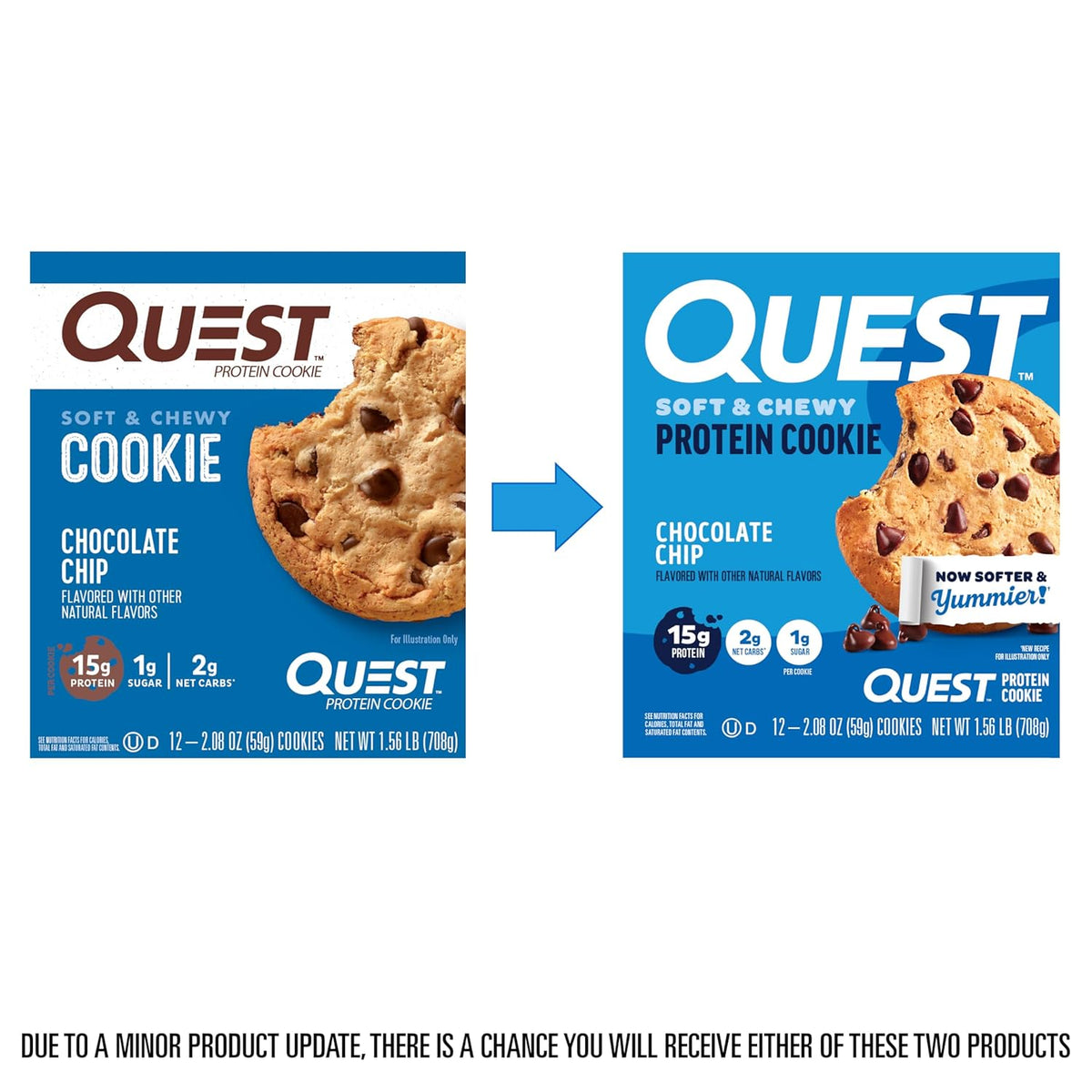 Chocolate Chip Protein Cookie, 15g Protein, 1g Sugar, 2g Net Carbs, Keto Friendly, High Protein, Low - photo 2