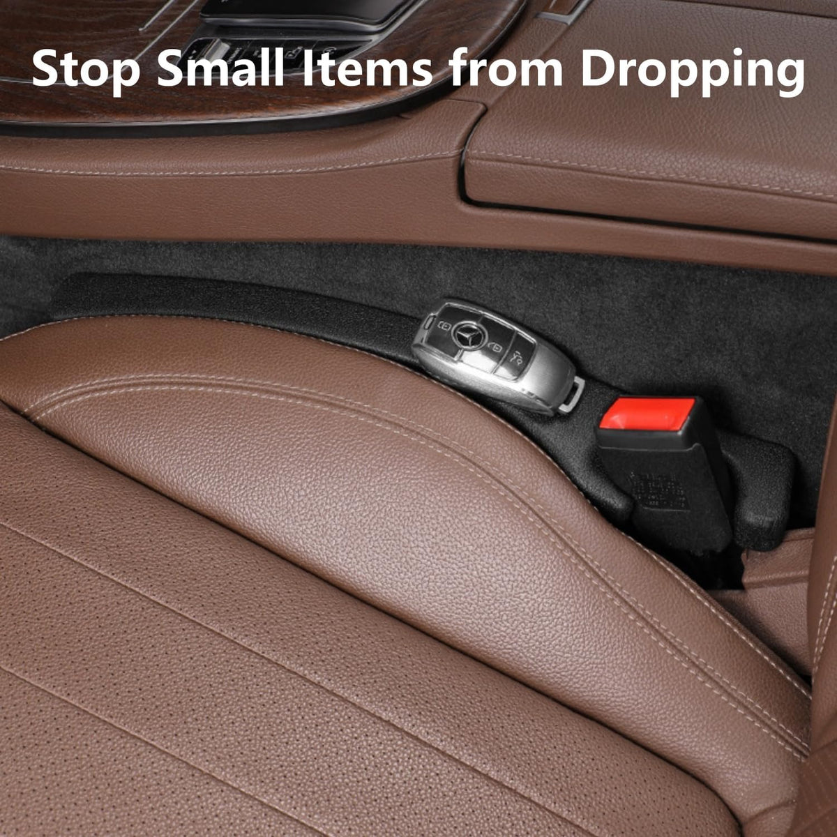 Car Seat Gap Filler 2 Pack - Universal Fit PU Leather Seat Crevice Blockers - photo 4
