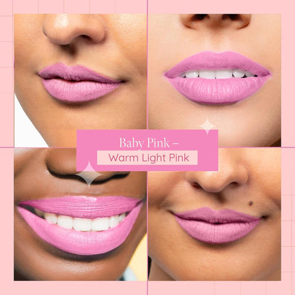 Matte Liquid Lipstick | Baby Pink Light Pink Lip Color - photo 4