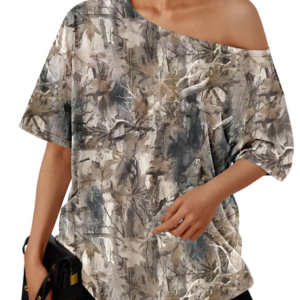 Tops de Hombros Descubiertos para Mujer, Camisetas de Verano Oversized 2026