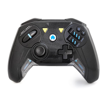 GHOST GEAR Wireless Racing Controller for Nintendo Switch 2 & Switch & PC (Windows 10+), Dual Pressurized Pedals, Precision Rotational Steering Wheel, Custom Button Mapping, Interchangeable Magnetic Faceplates (Black/White)