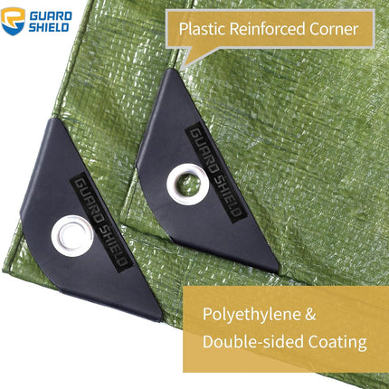 GUARD SHIELD Tarp Green 6x8 Feet Multi Purpose Waterproof Poly Tarp Cover 5mil