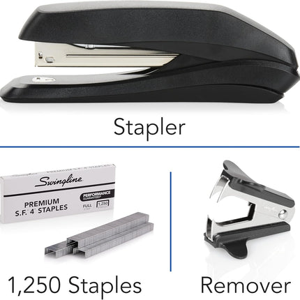 Swingline Stapler Value Pack, 20 Sheet Capacity, Jam Free, includes Stapler, 1250 Staples and Staple Remover, Black (54567)