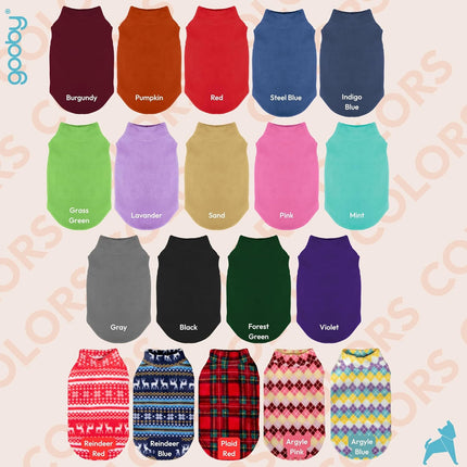 Gooby - Stretch Fleece Vest, Pullover Fleece Vest Jacket Sweater for Dogs, Steel Blue, Medium