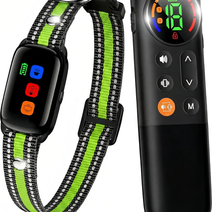 Vibrating Dog Training Collar with Remote, No Shock, Beep and Vibration Only, 3300FT Long Range, Waterproof Rechargeable, Safety Lock, No Prongs, for Small Medium Large Dogs