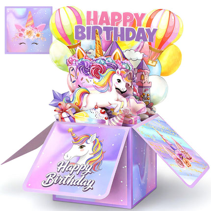 Birthday Cards for Women, Butterfly Pop Up Card Box