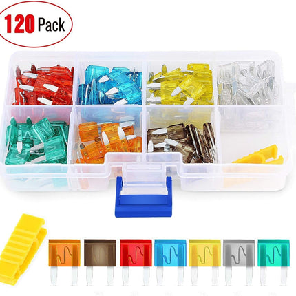 Nilight - 50034R 10 Pack 12V Car Add-A-Circuit Fuse Tap Adapter Mini Atm Apm Blade Fuse Holder with 120 PCS Mini Blade Fuse Assortment Kit (5, 7.5, 10, 15, 20, 25, 30) AMP for Cars,Trucks,Boats