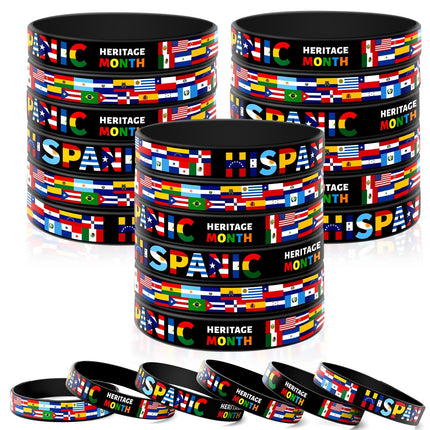 42pcs Breast Cancer Awareness Accessories Silicone Bracelets