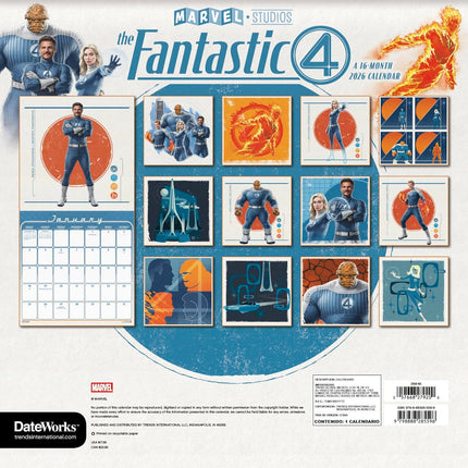 2026 Fantastic Four Wall Calendar