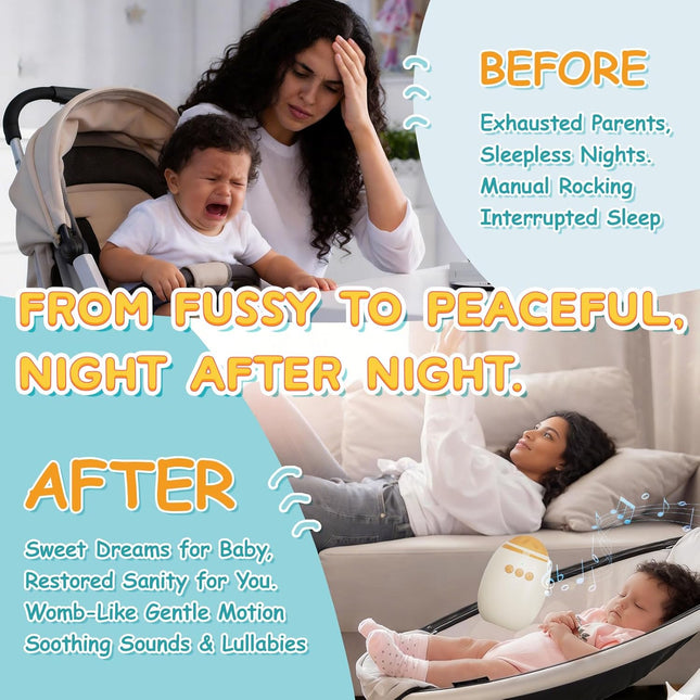 Hands-Free Baby Stroller Rocker Soother | Stroller Rocker Adjustable Vibration with 11 White Noises  - photo 2