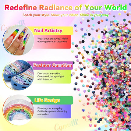 32000Pcs 3MM Colors Flatback Rhinestones for Bedazzling, Jelly Resin Crystal Rhinestones Gems, Colorful Gems Bedazzling for Crafting DIY Face Makeup Crafts Tumblers