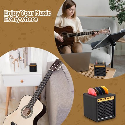 Mini Guitar Pick Holder 3D Printed Guitar Amp Picks Display Case for Guitar, Bass, Ukulele, Stylish Guitar Theme Gifts for Music Enthusiasts& Musicians& Guitar Players& Guitarists