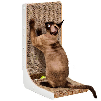 Cardboard Cat Scratcher for Indoor Cats, 26.8 Inch, Brown