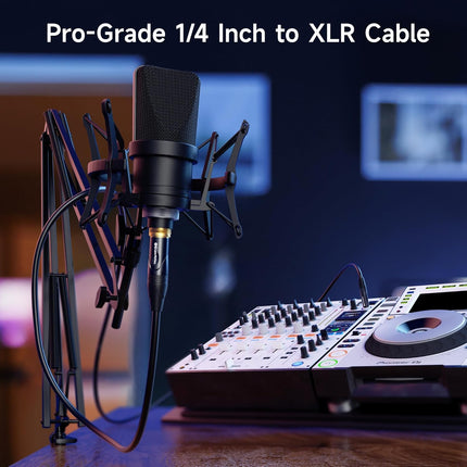 6.35mm (1/4 Inch) Short TRS to XLR Cable - 3ft, Male to Female, XLR to 1/4 Cable